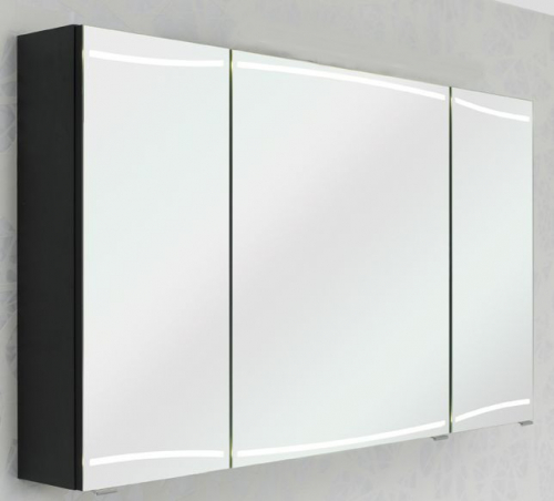 Spiegelschrank inkl. LED-Streifen in den Türen, 120 cm