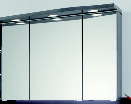 Spiegelschrank-Set, geschwungene Ausführung links, 90 cm