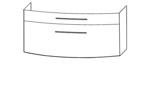 Waschtischunterschrank mit Schubkasten und Auszug, 80 cm