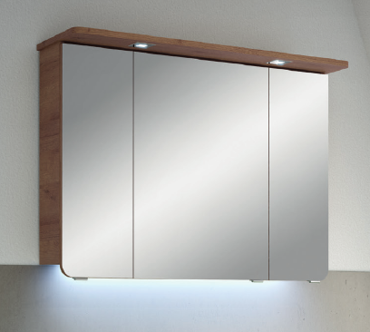 Spiegelschrank inkl. LED-Spots im Kranz, 75 cm