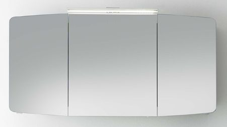 Spiegelschrank inkl. LED-Aufsatzleuchte, 120 cm, Steckdose INNEN
