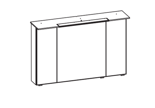 Spiegelschrank inkl. LED-Beleuchtung im Kranz, 110 cm