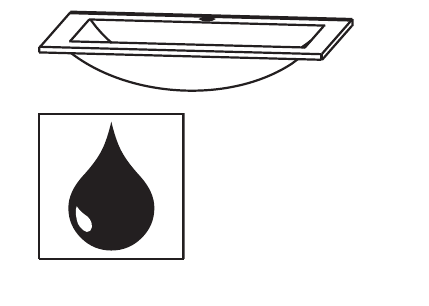 Glaswaschtisch Optiwhite matt, 60 cm