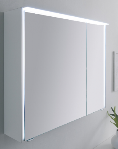 Spiegelschrank inkl. seitlicher LED-Lichtprofile, 84 cm