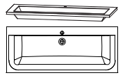 Mineralguss Einzelwaschtisch inkl. verd. Überlauf - EVERMITE, 120 cm