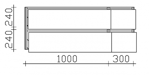 Waschtischunterschrank, 4 Auszüge, 132 cm