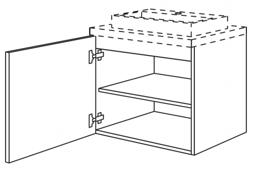 Badezimmer-Waschtischschrank, 40 cm