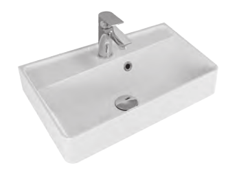 Mineralmarmor-Waschtisch, Becken links, 52 cm