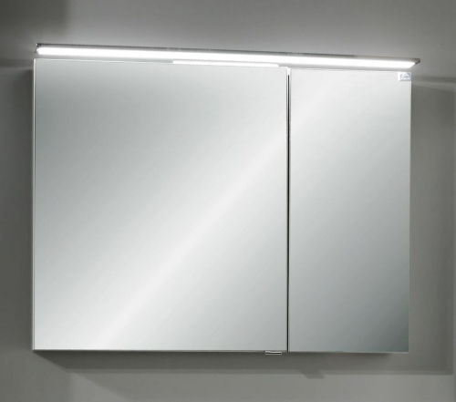 Spiegelschrank mit LED-Aufsatzleuchte, 8,6 W, Lichtfarbe 6000 Kelvin, 90 cm