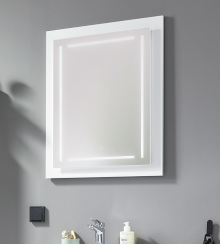 Flächenspiegel mit Touch LED-Dimmer, 60 cm