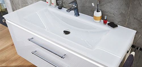 Glaswaschtisch Optiwhite, 90 cm