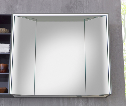 Spiegelschrank, 3 Spiegeltüren, 90 cm