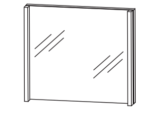 Flächenspiege inklusiv Kippschalter, 60 cm