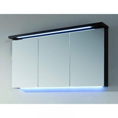 Spiegelschrank mit LED-Streifen im Kranz, 120 cm