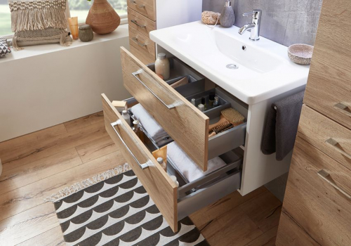 Waschtisch-Unterschrank, 1 Schubkasten, 1 Auszug, 95 cm