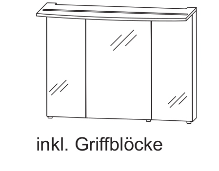 Spiegelschrank mit LED-Flächenleuchte, 80 cm