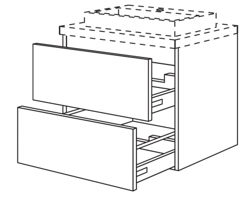 Badezimmer-Waschtischschrank, 60 cm