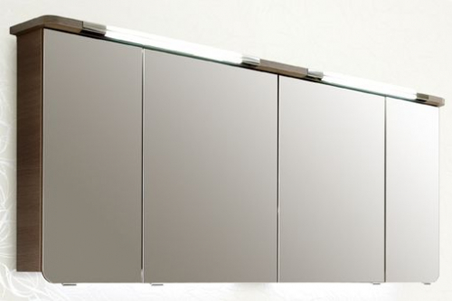Spiegelschrank inkl. Beleuchtung im Kranz, 160 cm, 2 x 6,7 Watt
