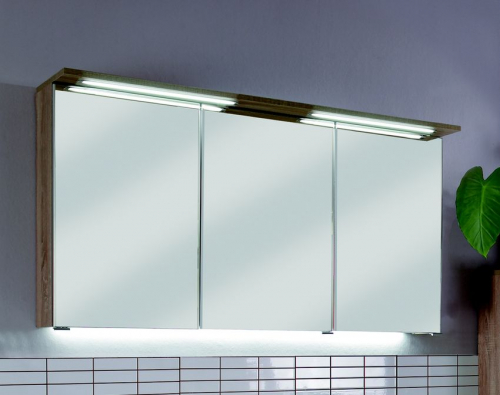 Spiegelschrank mit LED-Beleuchtung, für Doppelwaschtische, 120 cm