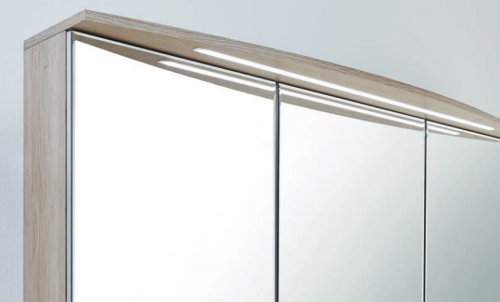 Spiegelschrank, Gesimsboden mit LED-Beleuchtung, 70 cm