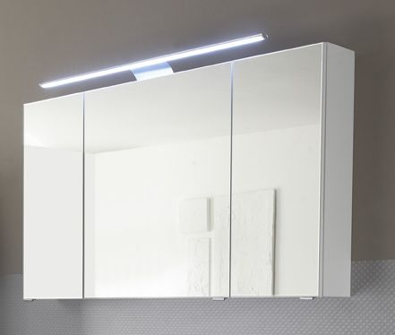 Spiegelschrank inkl. LED-Aufsatzleuchte, Steckdose INNEN, 120 cm