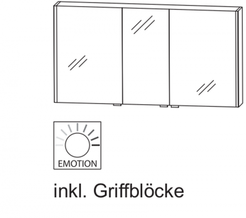 Spiegelschrank, 142 cm