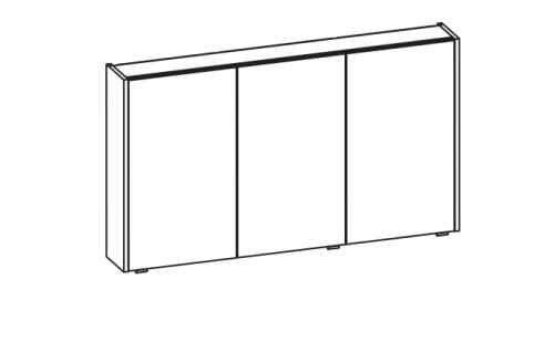 Spiegelschrank, 123 cm
