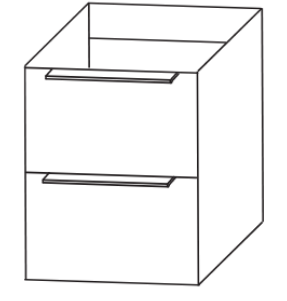 Plattenunterschrank mit 2 Auszügen, 40 cm