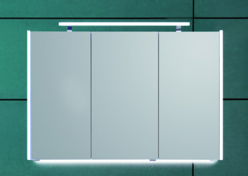 Spiegelschrank mit 2 seitlichen LED- Profilen, 120 cm
