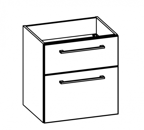 Waschtischunterschrank inkl. Raumsparsiphon, 59 cm