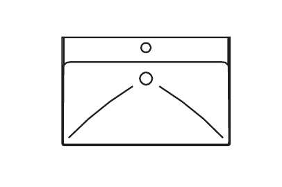 Keramik-Aufsatzwaschbecken, 61 cm