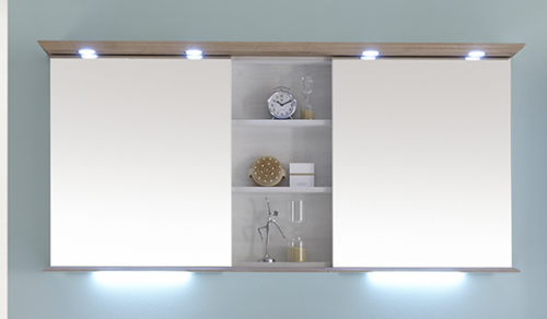 Spiegelschrank mit Regal, 153 cm