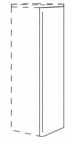 2 x Runde Abschlusswange, 25 mm stark