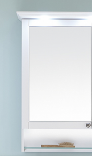 Spiegelschrank mit beleuchteten offenen Fach, 65 cm