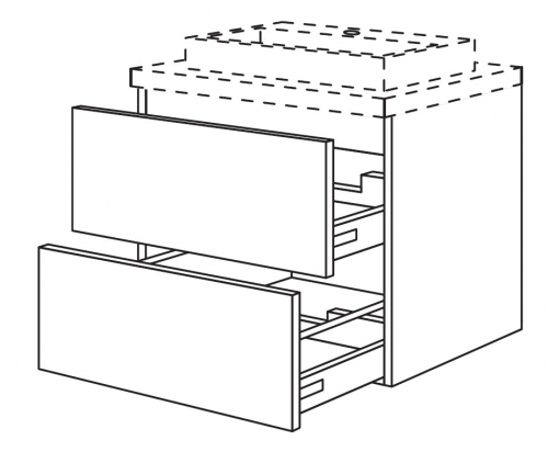 Badezimmer.Waschtischschrank, 80 cm