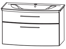 Waschtisch mit Unterschrank, 71 cm