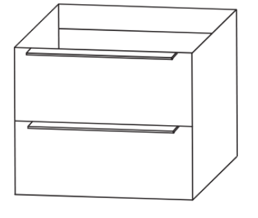 2 x Waschtischunterschrank, 60 cm