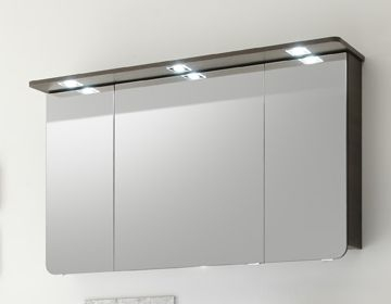 Spiegelschrank inkl. LED-Spots im Kranz, 120 cm
