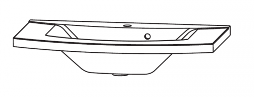 Glaswaschtisch Optiwhite, 90 cm