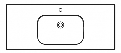 Keramikwaschtisch, 122 cm