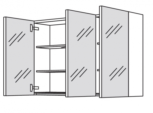 Spiegelschrank, 90 cm