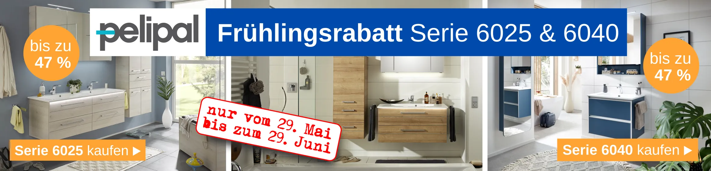 Frühlingsrabatt - Jetz bis zu 47% Rabatt sichern auf die Pelipal Serien 6025 und 6040!